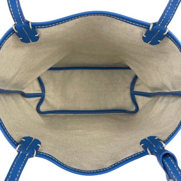 RARE Authentic Goyard Mini Saint Louis Anjou Blue Shoulder Tote Bag & Pouch - Picture 5 of 7